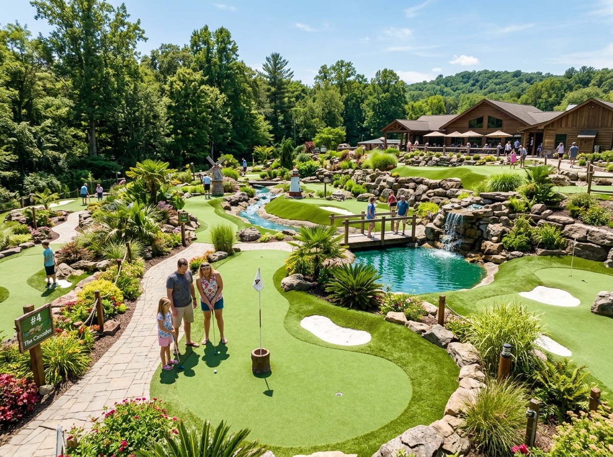 Đường gạt banh golf mini khu du lịch